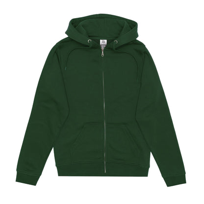 HERO-3020 Unisex Full Zip Hoodie - Forest Green - Full-Zip
