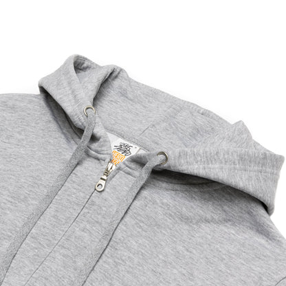HERO-3020 Unisex Full Zip Hoodie - Sport Grey - Full-Zip