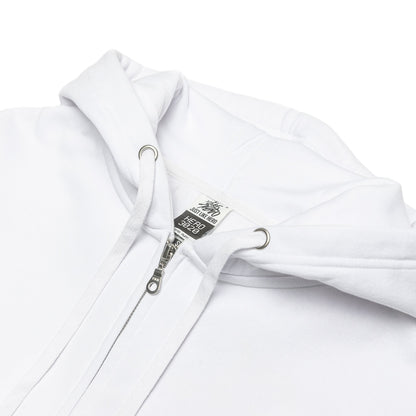 HERO-3020 Unisex Full Zip Hoodie - White - Full-Zip