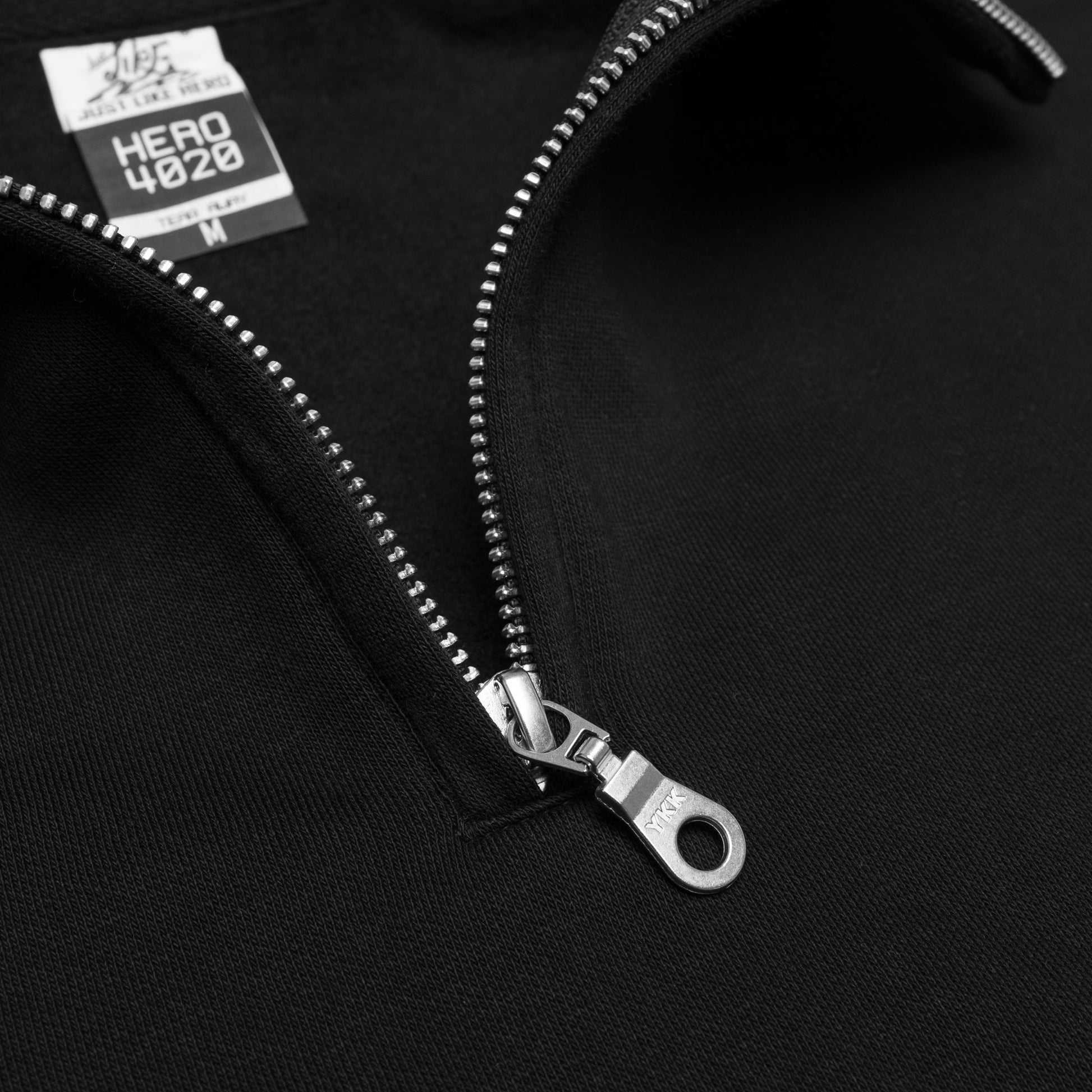 HERO-4020 Unisex Quarter Zip Sweatshirt - Black - Quarter-Zip