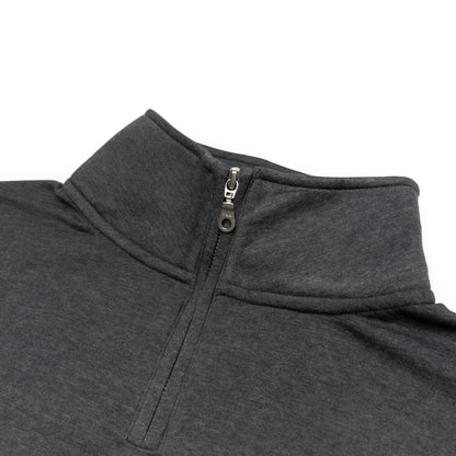 HERO-4020 Unisex Quarter Zip Sweatshirt - Dark Heather - Quarter-Zip