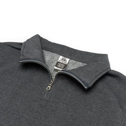 HERO-4020 Unisex Quarter Zip Sweatshirt - Dark Heather - Quarter-Zip