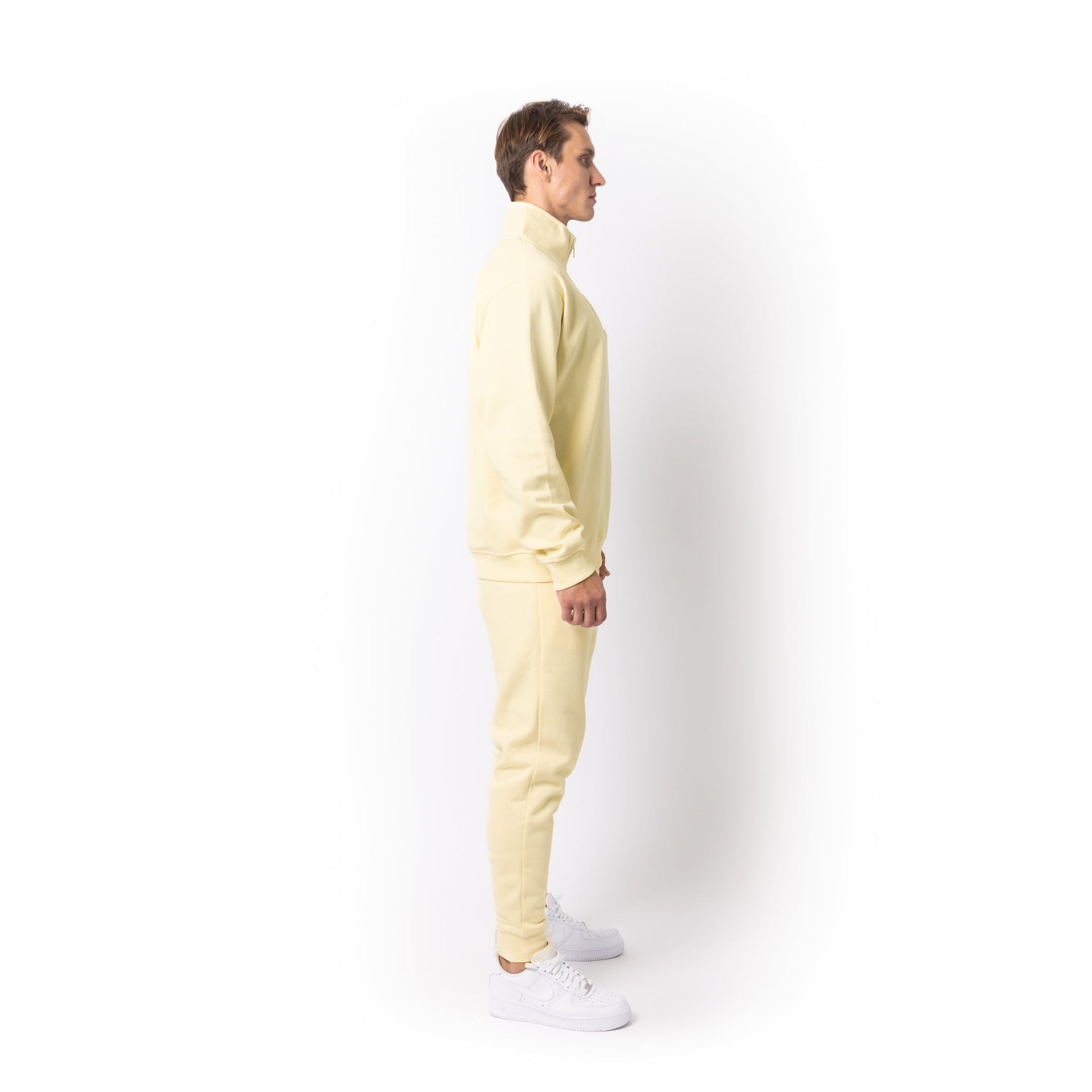HERO-4020 Unisex Quarter Zip Sweatshirt - Ivory - Quarter-Zip