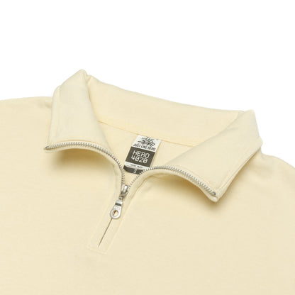 HERO-4020 Unisex Quarter Zip Sweatshirt - Ivory - Quarter-Zip