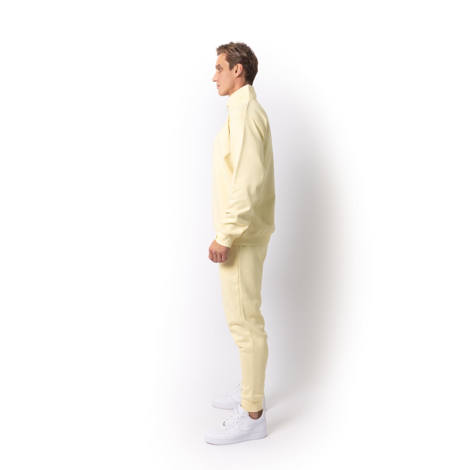 HERO-4020 Unisex Quarter Zip Sweatshirt - Ivory - Quarter-Zip
