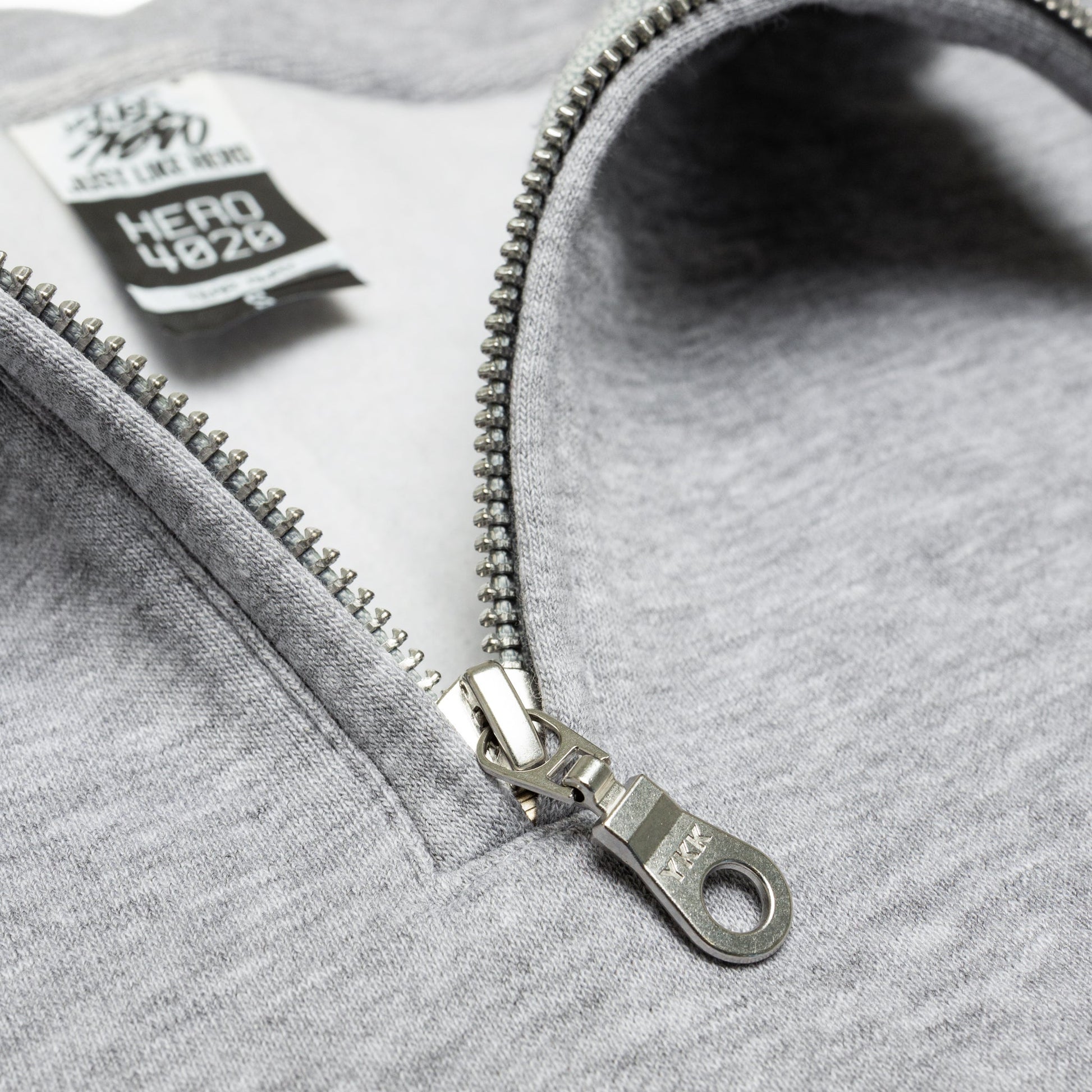 HERO-4020 Unisex Quarter Zip Sweatshirt - Sport Grey - Quarter-Zip