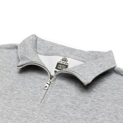 HERO-4020 Unisex Quarter Zip Sweatshirt - Sport Grey - Quarter-Zip