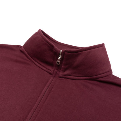 HERO-4020 Unisex Quarter Zip Sweatshirt - Maroon - Quarter-Zip