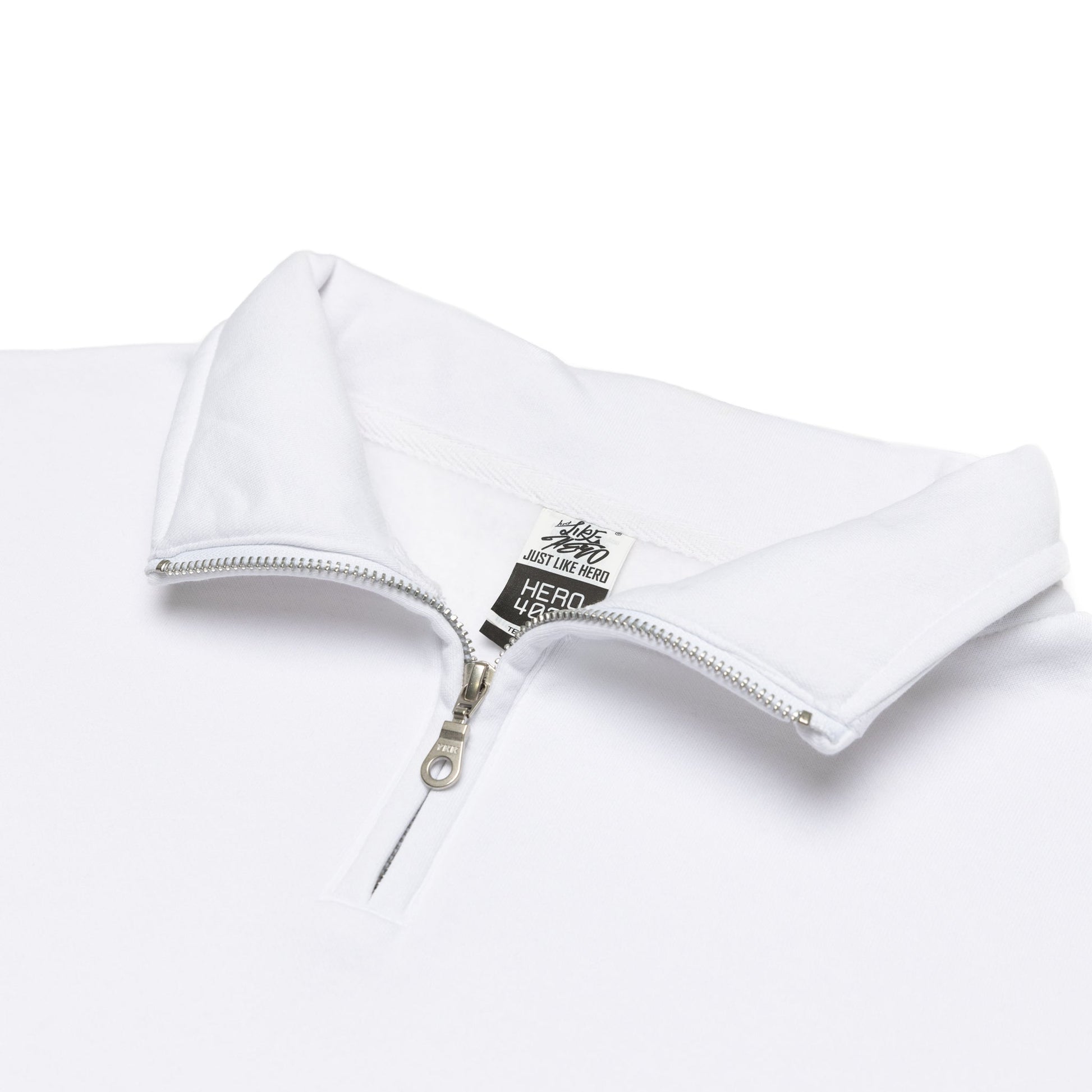 HERO-4020 Youth Quarter Zip Sweatshirt - White (FINAL SALE) - Quarter-Zip