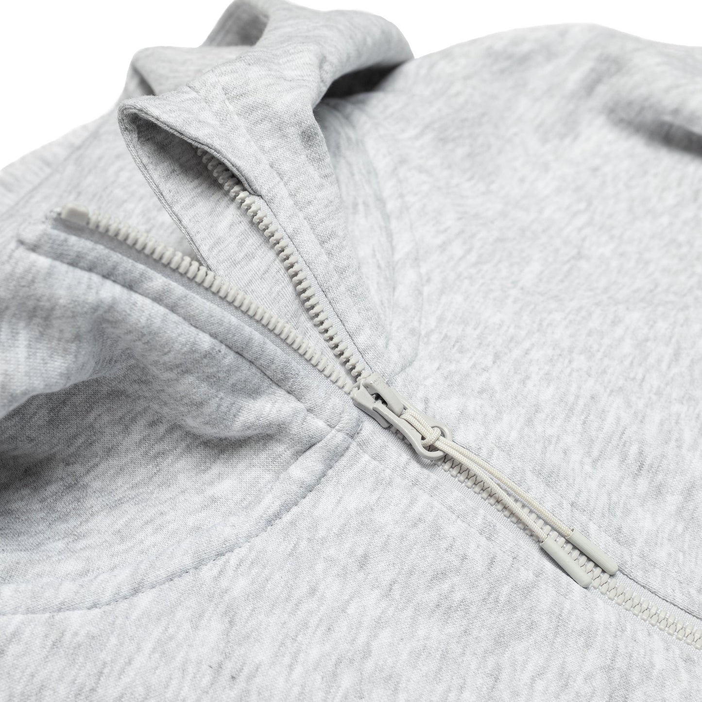 HERO-4220 Unisex Drop Shoulder Scuba 1/2 Zip Hoodie - Ash Heather
