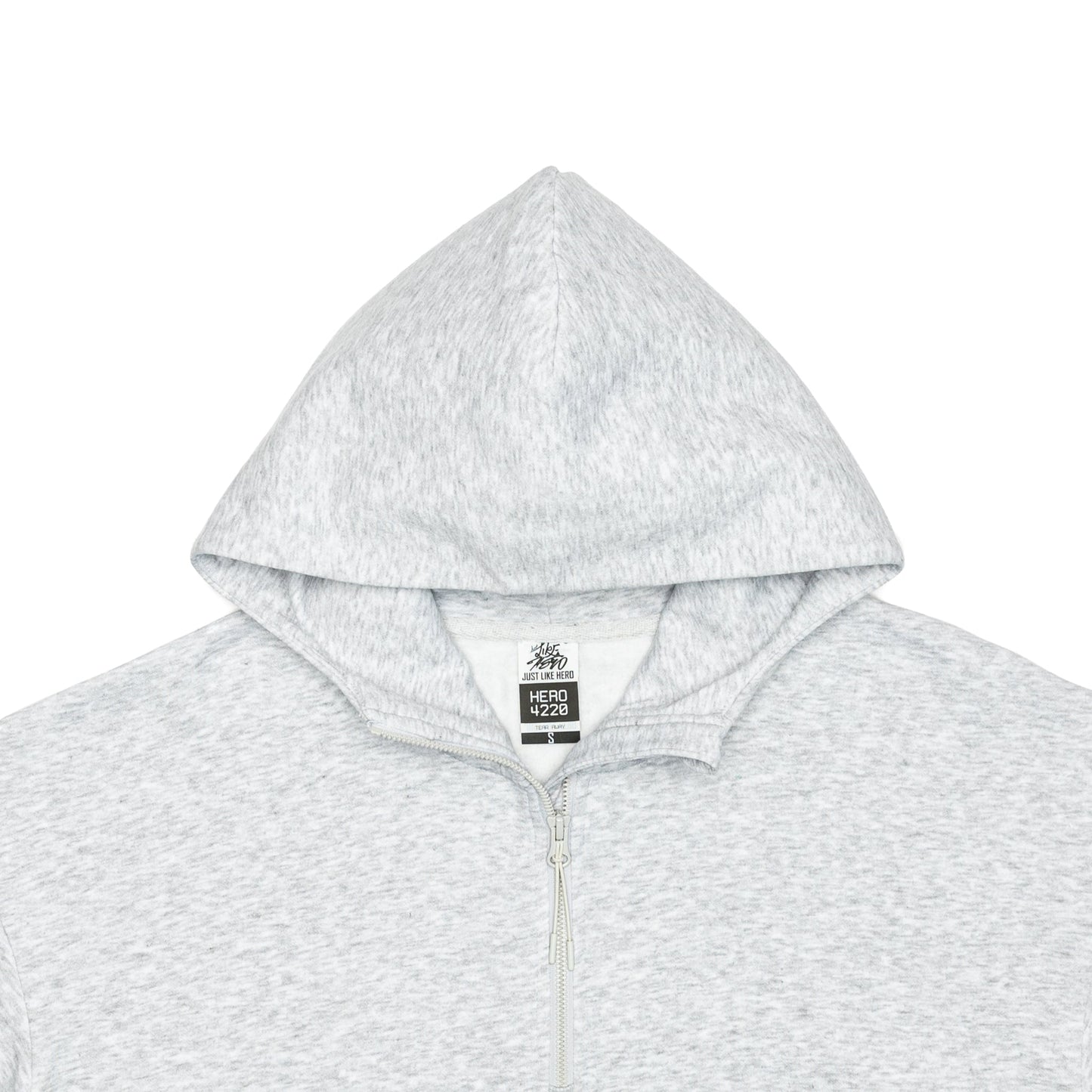 HERO-4220 Unisex Drop Shoulder Scuba 1/2 Zip Hoodie - Ash Heather