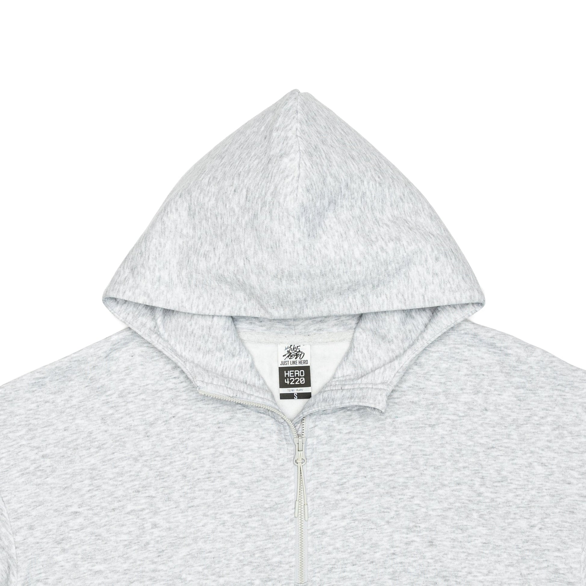 HERO-4220 Unisex Drop Shoulder Scuba 1/2 Zip Hoodie - Ash Heather