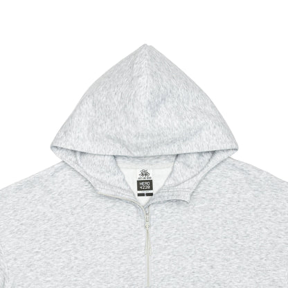 HERO-4220 Unisex Drop Shoulder Scuba 1/2 Zip Hoodie - Ash Heather
