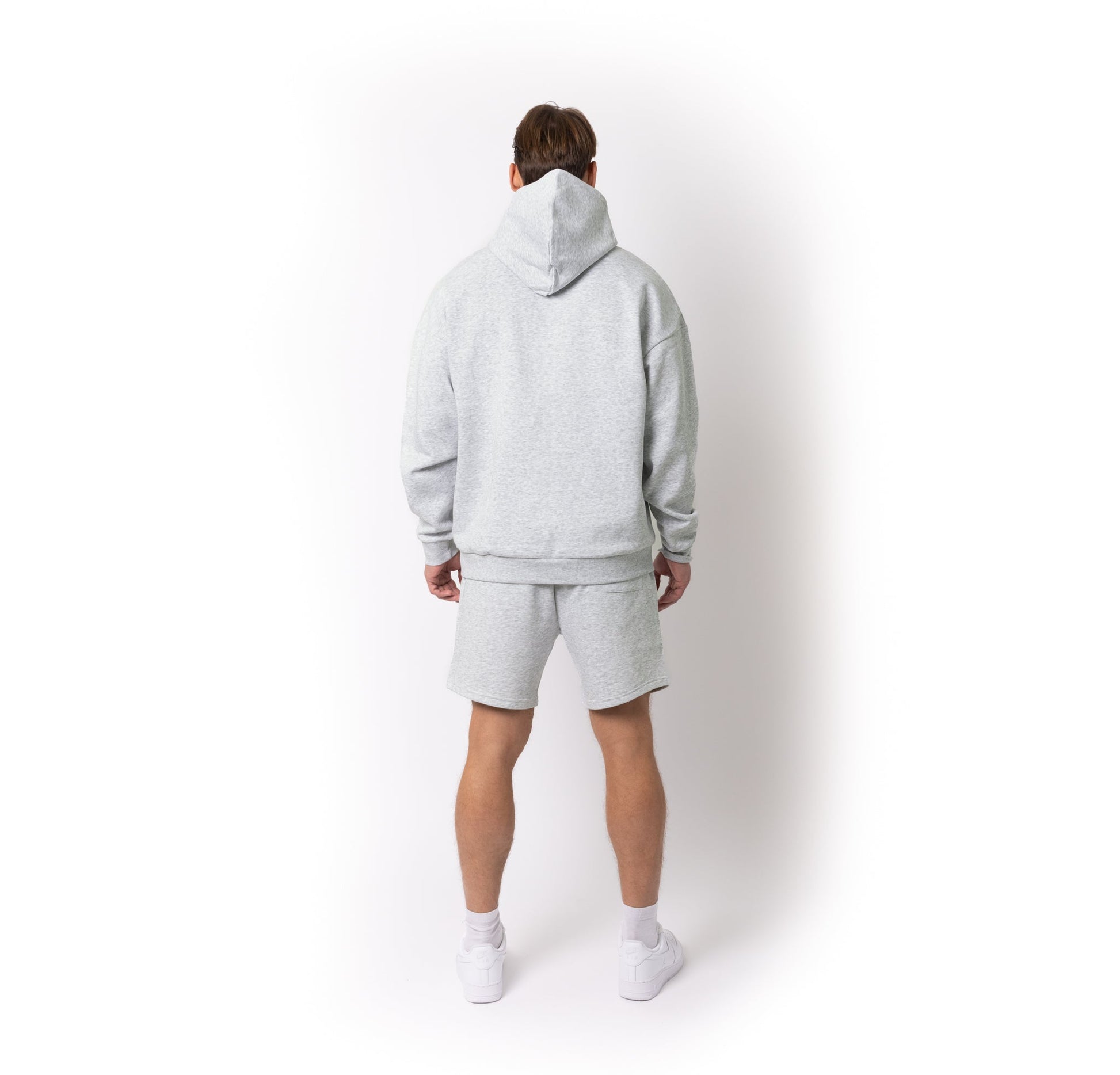 HERO-4220 Unisex Drop Shoulder Scuba 1/2 Zip Hoodie - Ash Heather
