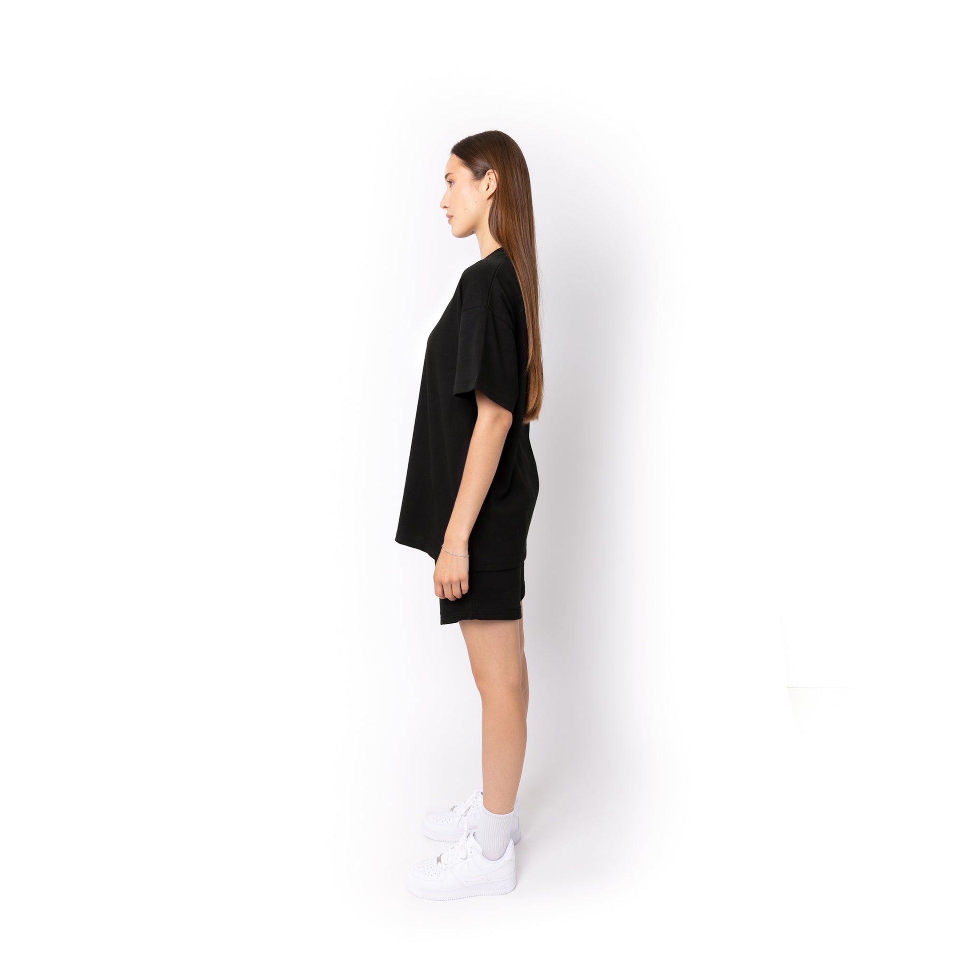 HERO-300 Unisex Super Heavy Oversized Tee - Black - Crewnecks
