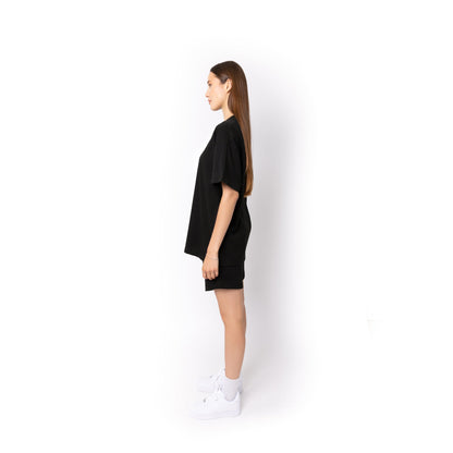 HERO-300 Unisex Super Heavy Oversized Tee - Black - Crewnecks