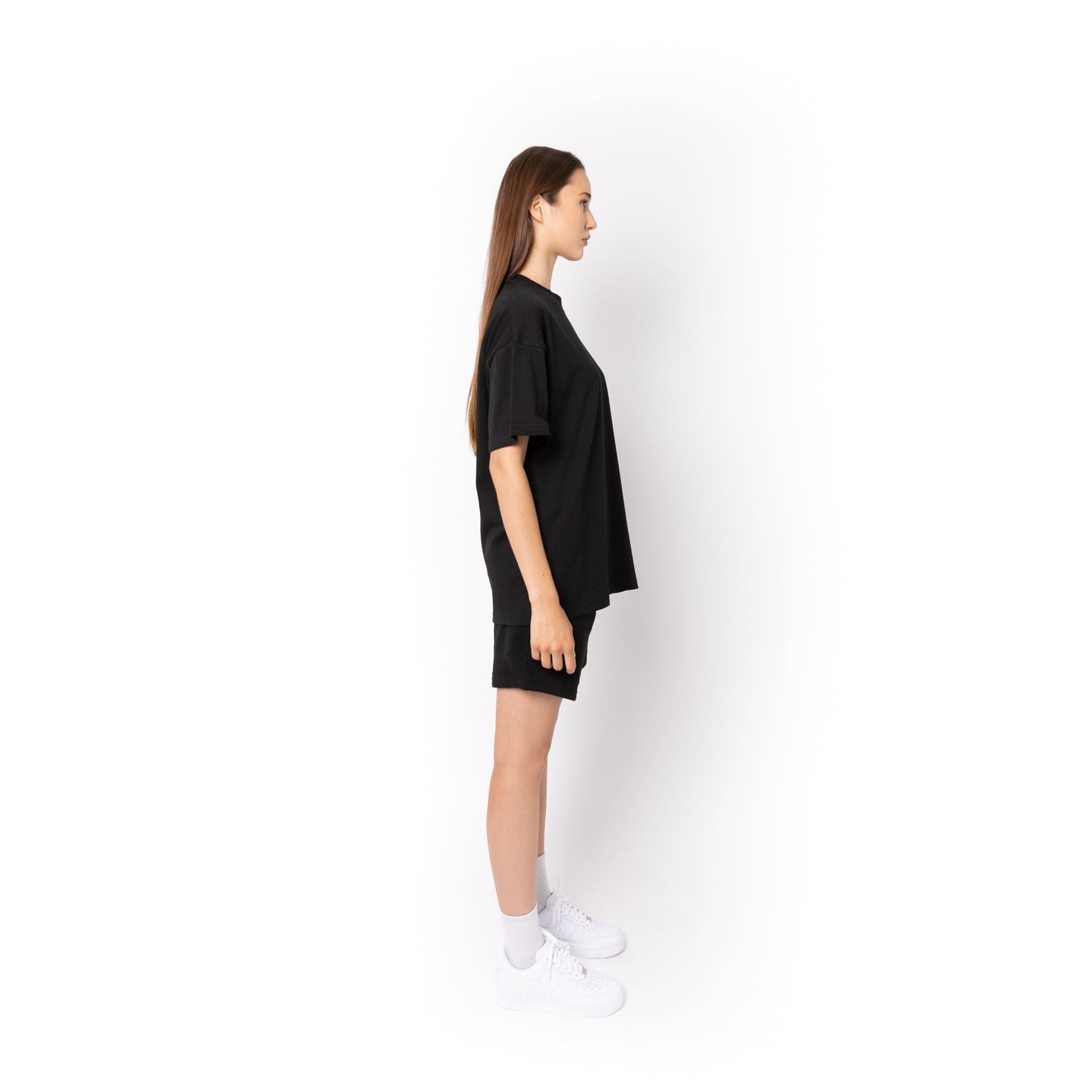 HERO-300 Unisex Super Heavy Oversized Tee - Black - Crewnecks
