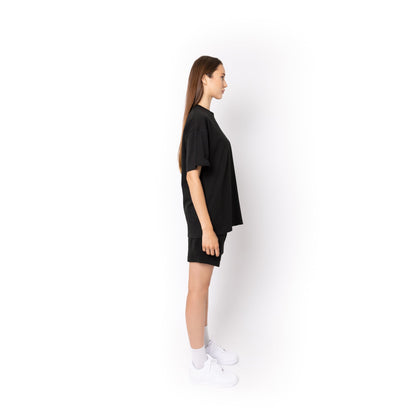 HERO-300 Unisex Super Heavy Oversized Tee - Black - Crewnecks