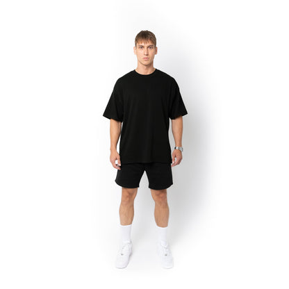 HERO-300 Unisex Super Heavy Oversized Tee - Black - Crewnecks