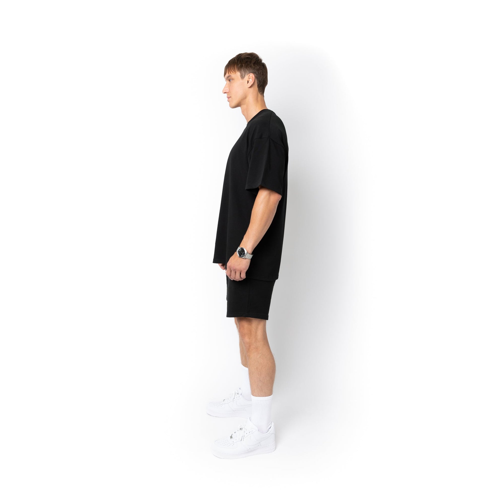 HERO-300 Unisex Super Heavy Oversized Tee - Black - Crewnecks