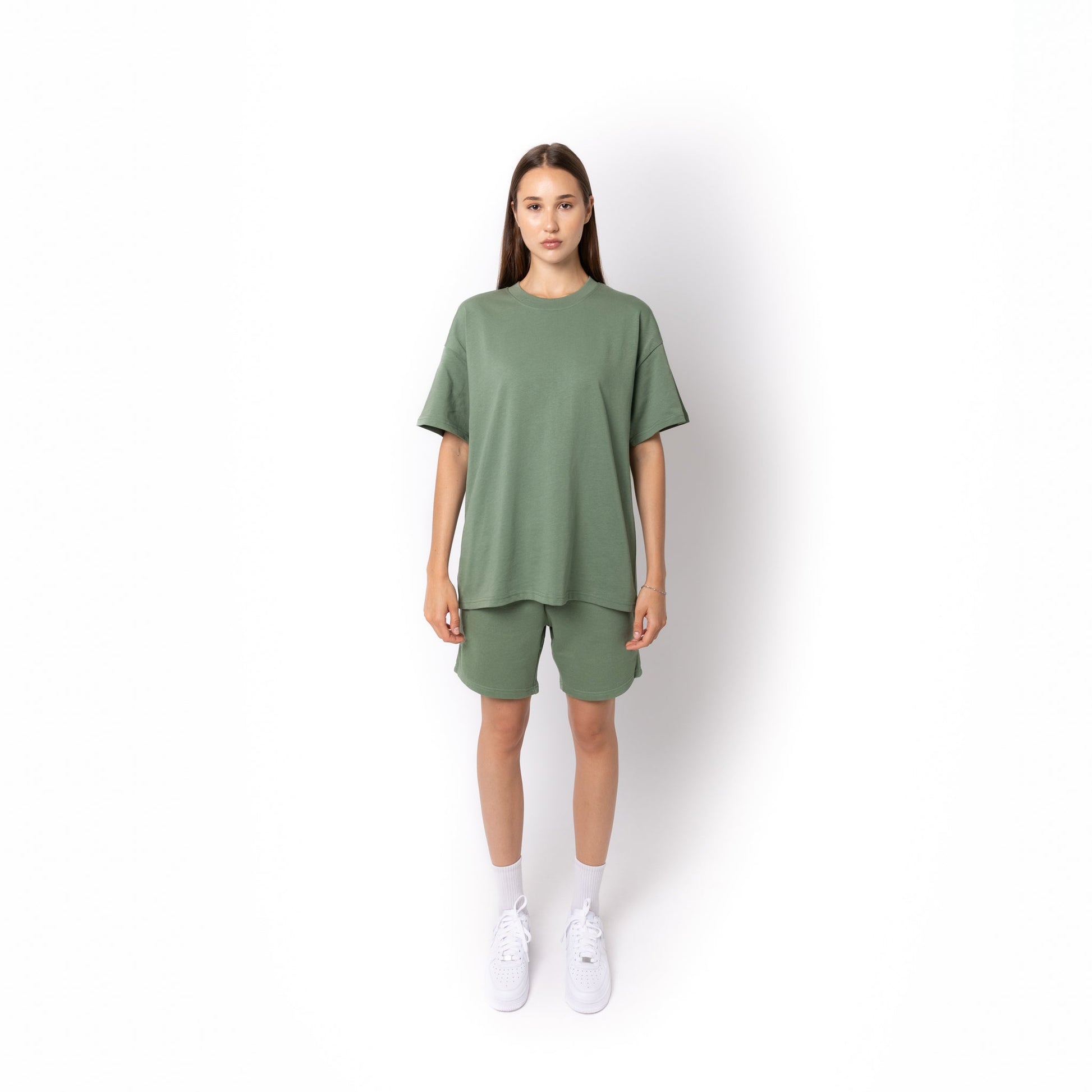 HERO-300 Unisex Super Heavy Oversized Tee - Dusty Green - Crewnecks