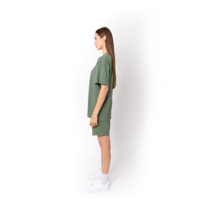 HERO-300 Unisex Super Heavy Oversized Tee - Dusty Green - Crewnecks