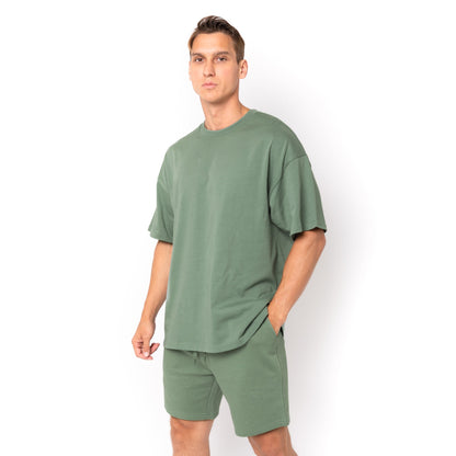 HERO-300 Unisex Super Heavy Oversized Tee - Dusty Green - Crewnecks