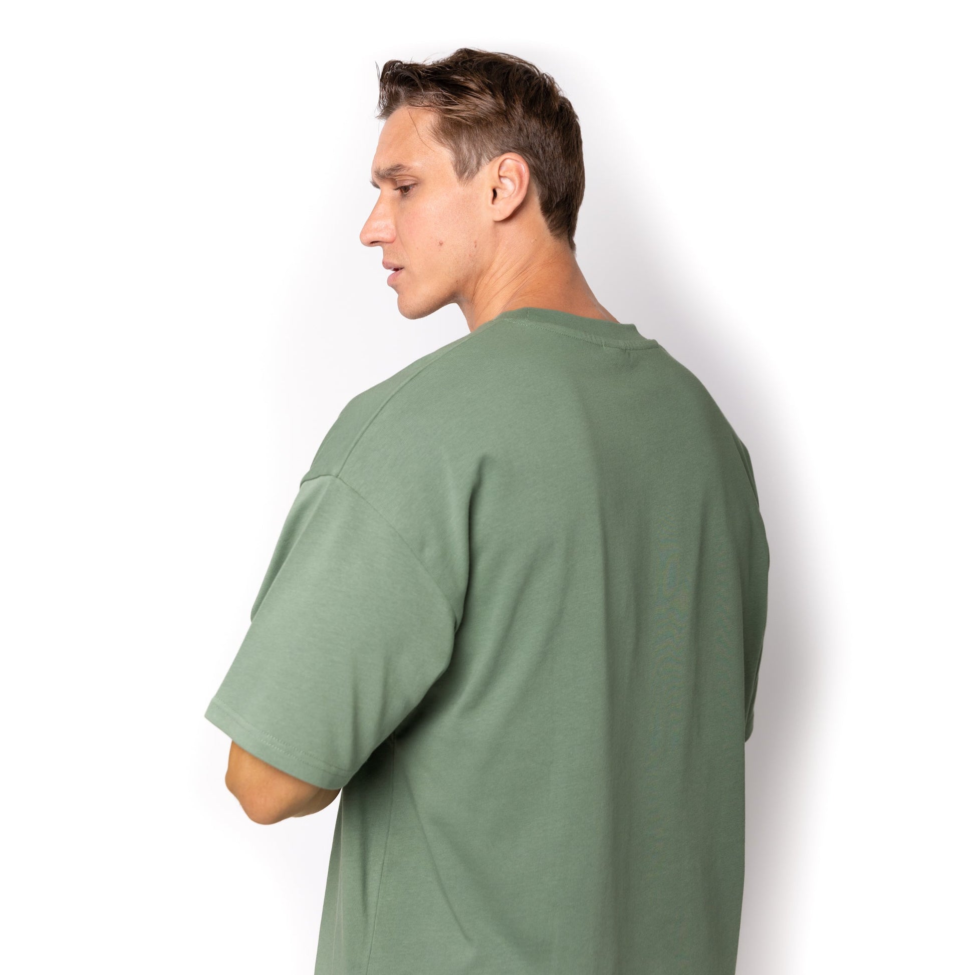 HERO-300 Unisex Super Heavy Oversized Tee - Dusty Green - Crewnecks