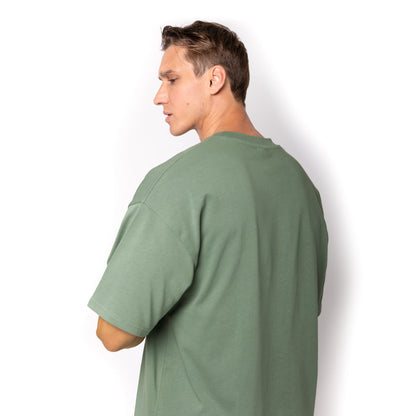 HERO-300 Unisex Super Heavy Oversized Tee - Dusty Green - Crewnecks