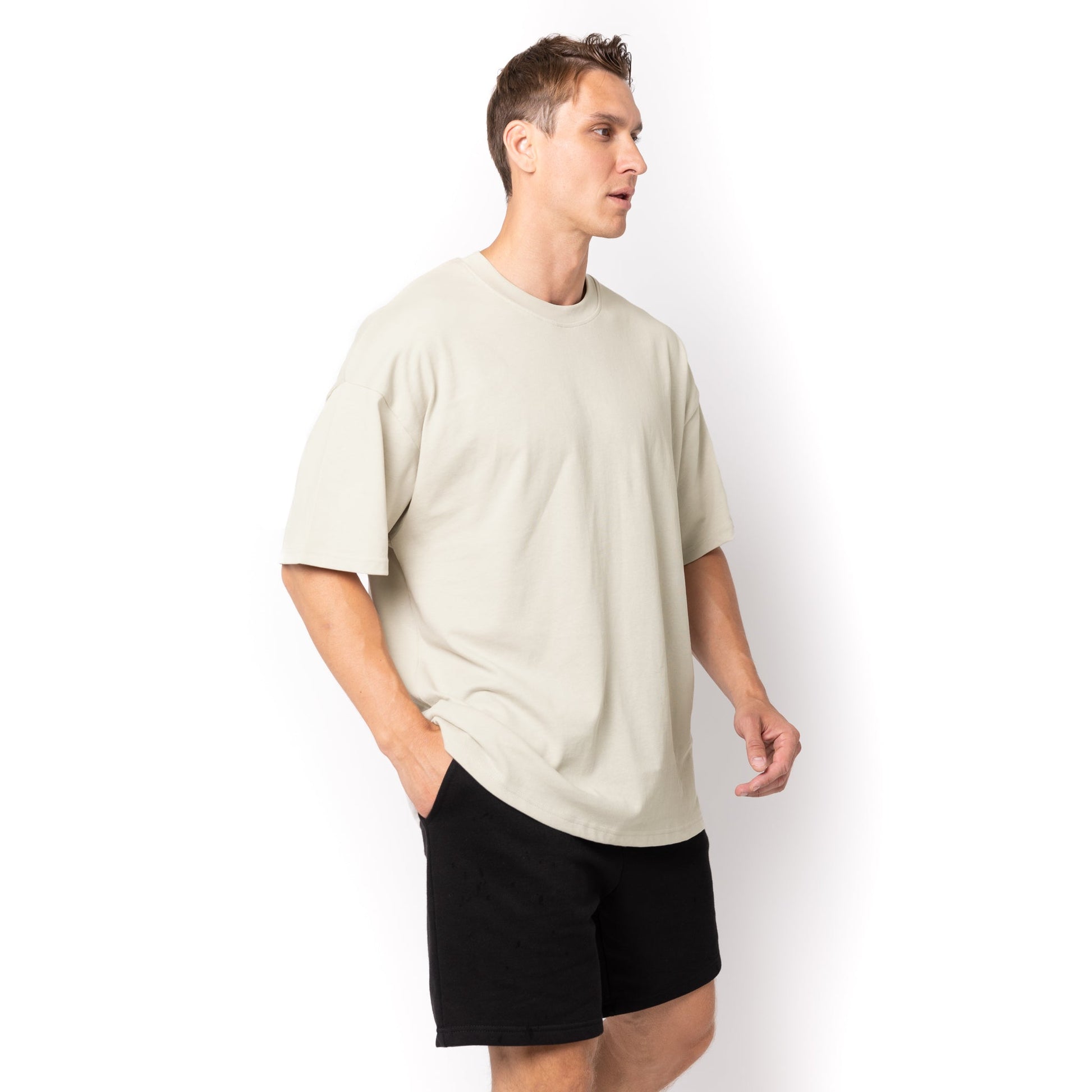 HERO-300 Unisex Super Heavy Oversized Tee - Icy Rock - Crewnecks