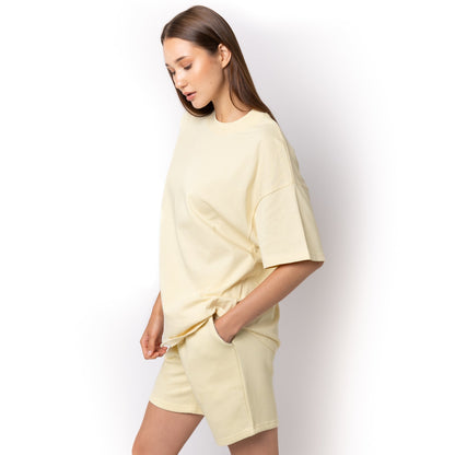 HERO-300 Unisex Super Heavy Oversized Tee - Ivory - Crewnecks