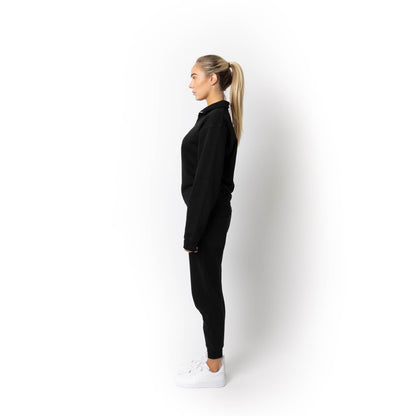 HERO-4020 Unisex Quarter Zip Sweatshirt - Black - Quarter-Zip