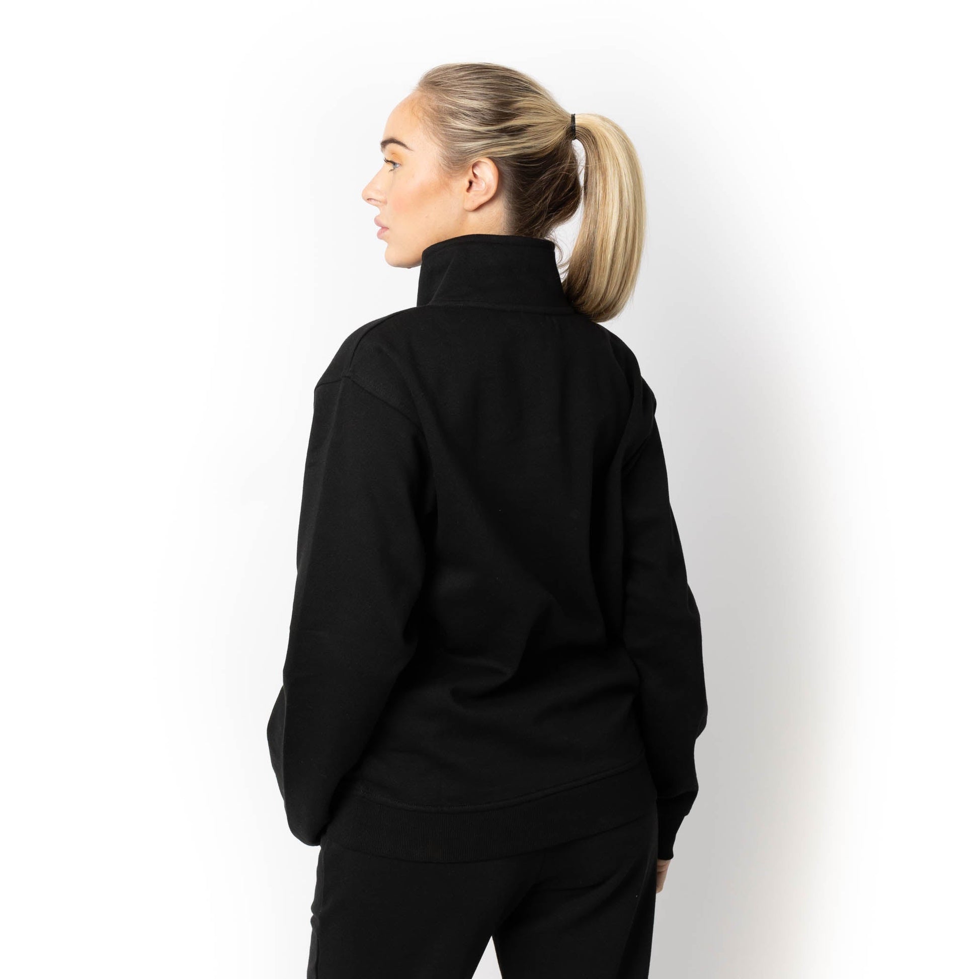 HERO-4020 Unisex Quarter Zip Sweatshirt - Black - Quarter-Zip