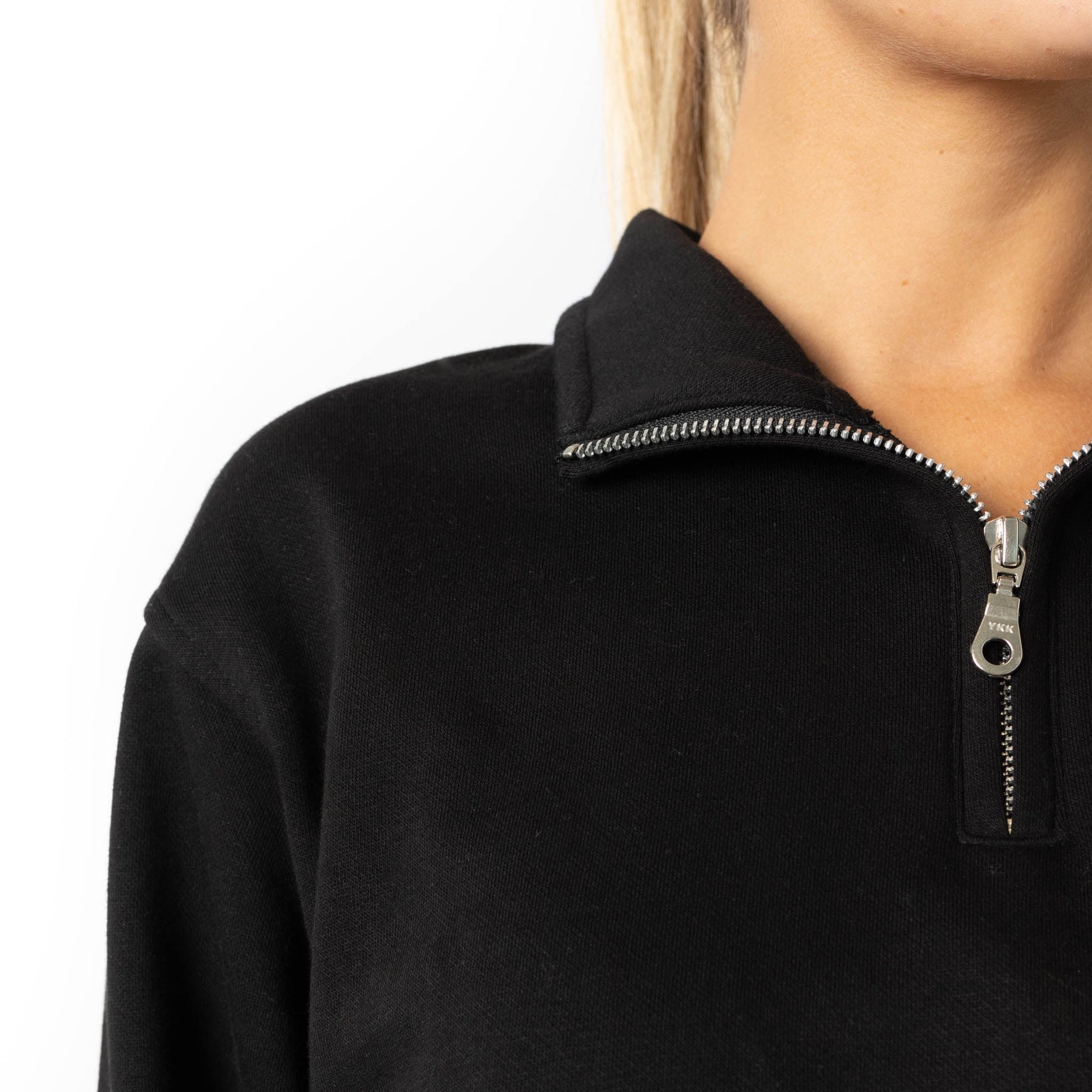 HERO-4020 Unisex Quarter Zip Sweatshirt - Black - Quarter-Zip