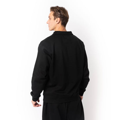 HERO-4020 Unisex Quarter Zip Sweatshirt - Black - Quarter-Zip