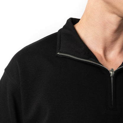 HERO-4020 Unisex Quarter Zip Sweatshirt - Black - Quarter-Zip