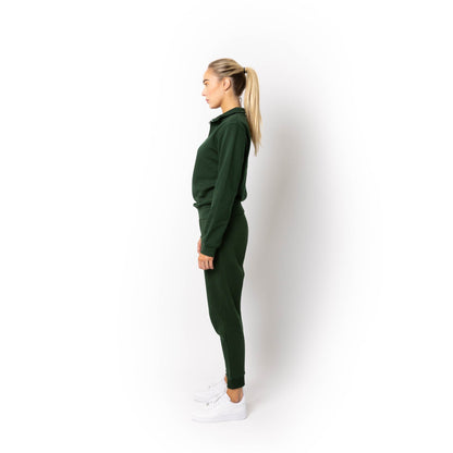 HERO-4020 Unisex Quarter Zip Sweatshirt - Forest Green - Quarter-Zip