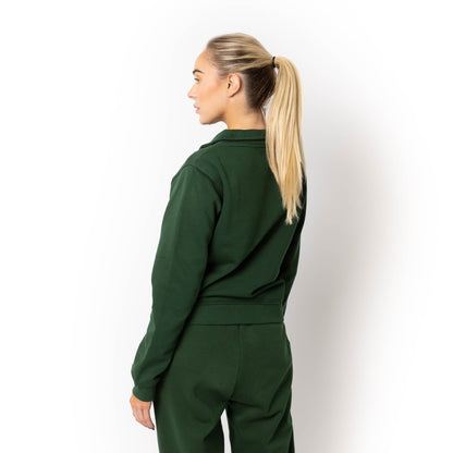 HERO-4020 Unisex Quarter Zip Sweatshirt - Forest Green - Quarter-Zip