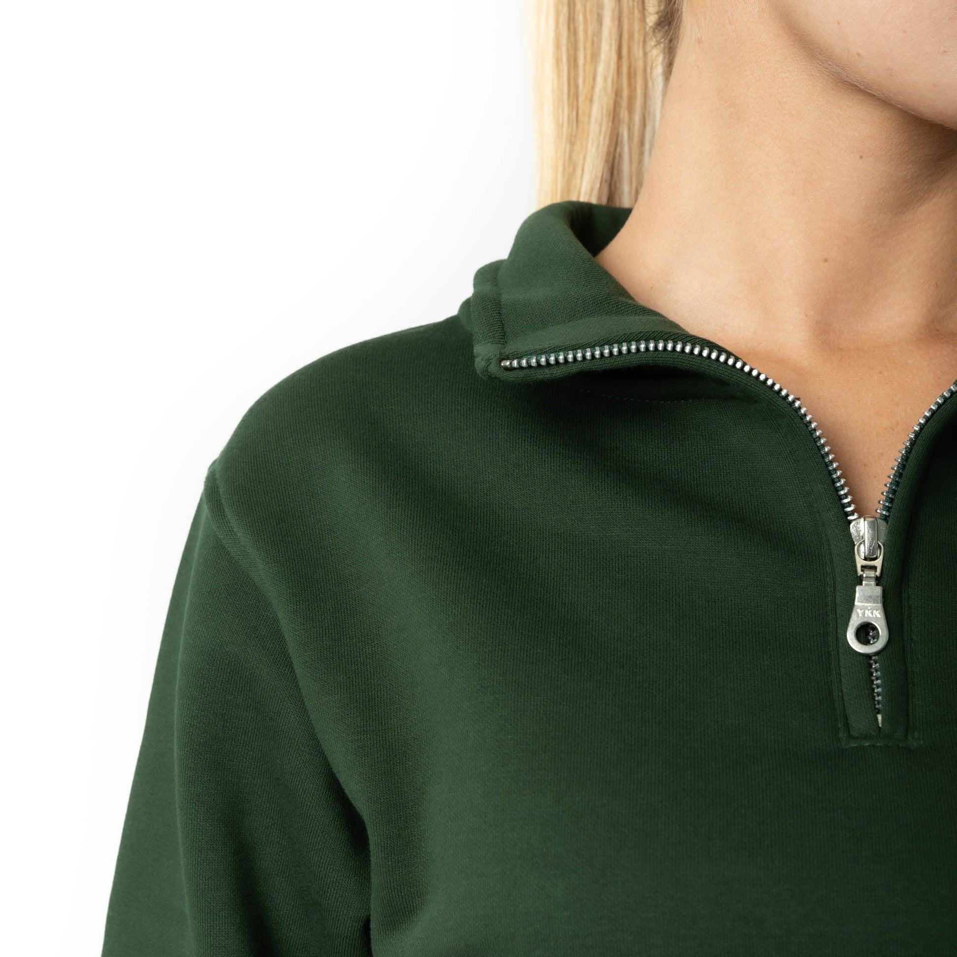 HERO-4020 Unisex Quarter Zip Sweatshirt - Forest Green - Quarter-Zip