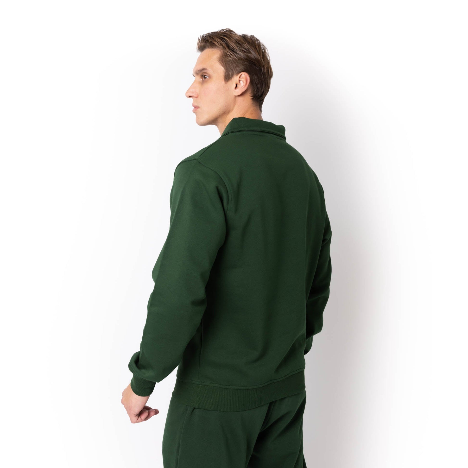 HERO-4020 Unisex Quarter Zip Sweatshirt - Forest Green - Quarter-Zip