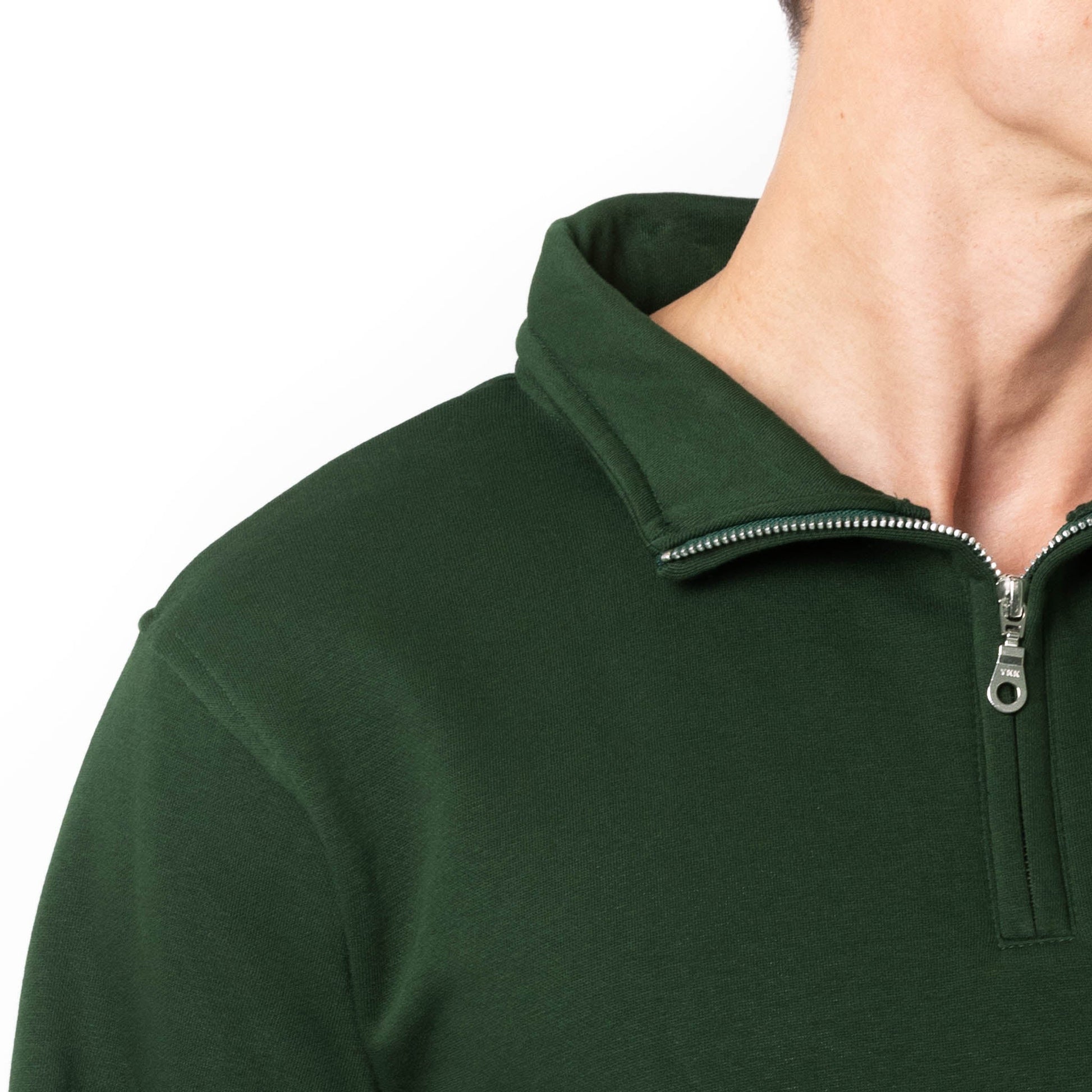 HERO-4020 Unisex Quarter Zip Sweatshirt - Forest Green - Quarter-Zip