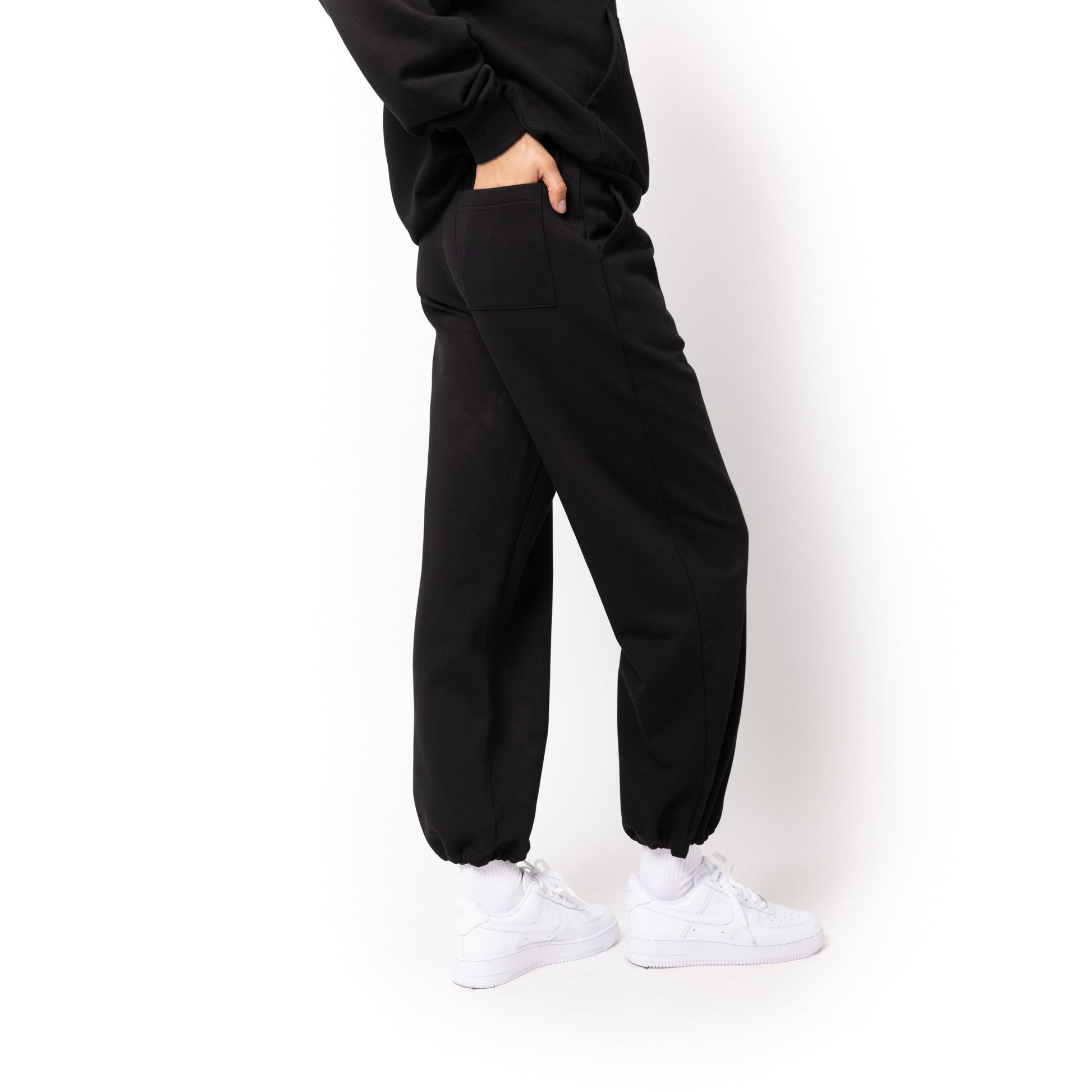 HERO-5220 Unisex Wide Leg Sweatpants - Black - Joggers