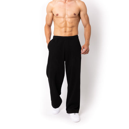 HERO-5220 Unisex Wide Leg Sweatpants - Black - Joggers