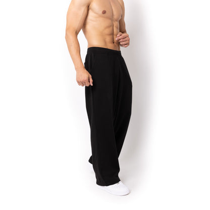 HERO-5220 Unisex Wide Leg Sweatpants - Black - Joggers