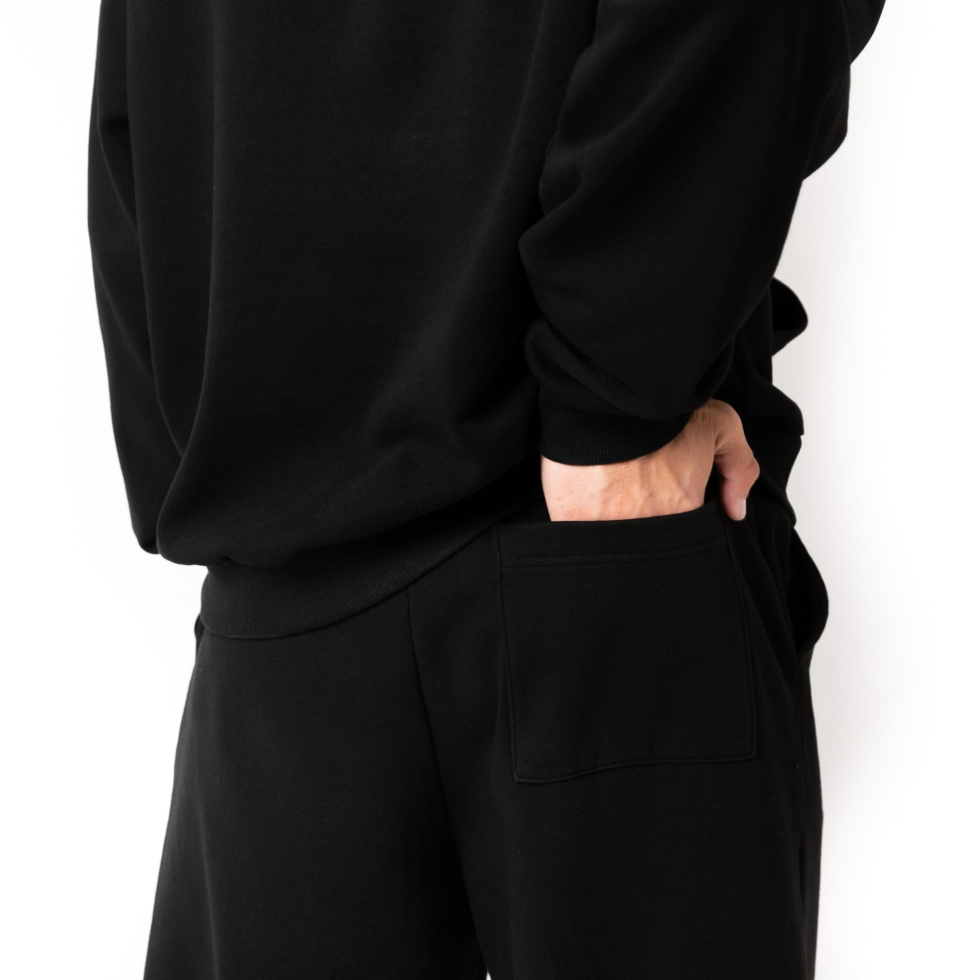 HERO-5220 Unisex Wide Leg Sweatpants - Black - Joggers