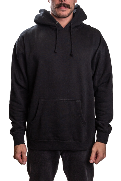 IND4000G - Mens Organic / Recycled Hooded Pullover - Black / XS - HOODIES