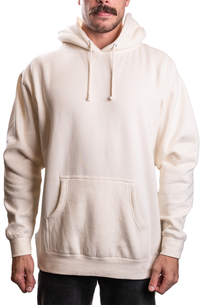 IND4000G - Mens Organic / Recycled Hooded Pullover - Bone / XS - HOODIES