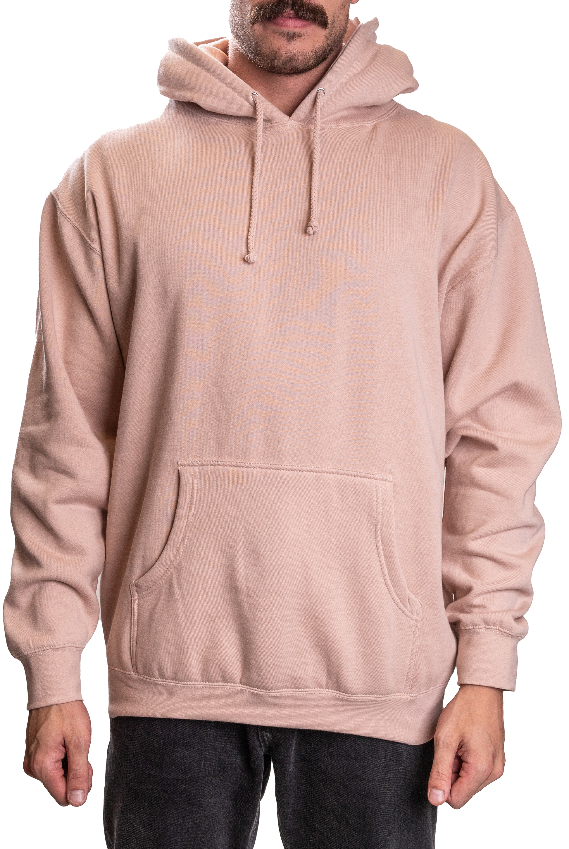 IND4000G - Mens Organic / Recycled Hooded Pullover - Dusty Pink / XS - HOODIES