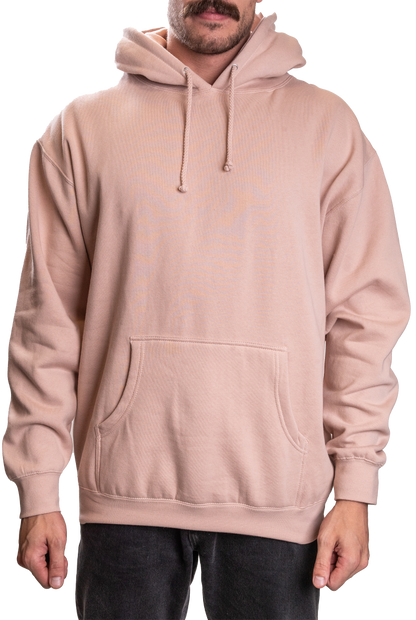 IND4000G - Mens Organic / Recycled Hooded Pullover - Dusty Pink / XS - HOODIES
