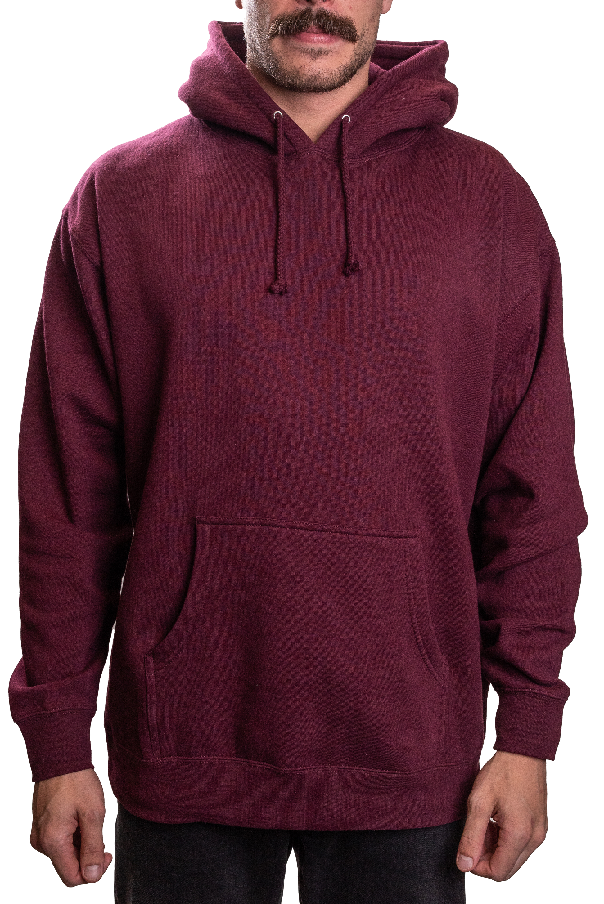 IND4000G - Mens Organic / Recycled Hooded Pullover - Maroon / XS - HOODIES